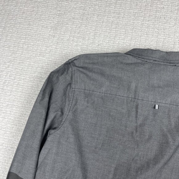 Oakley Shirt Gray Color Block Button down Long Sleeve Men Sz M Slim Fit - Picture 14 of 16